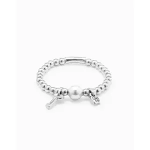 Image of Llavestruz White Metal Pearl Shell Bracelet