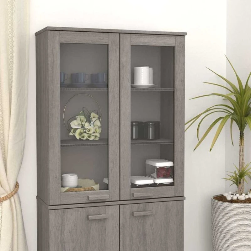 Image of VIDAXL Top for Highboard hamar Light Grey 85x35x100cm Solid Wood Pine Vidaxl 8720286818534