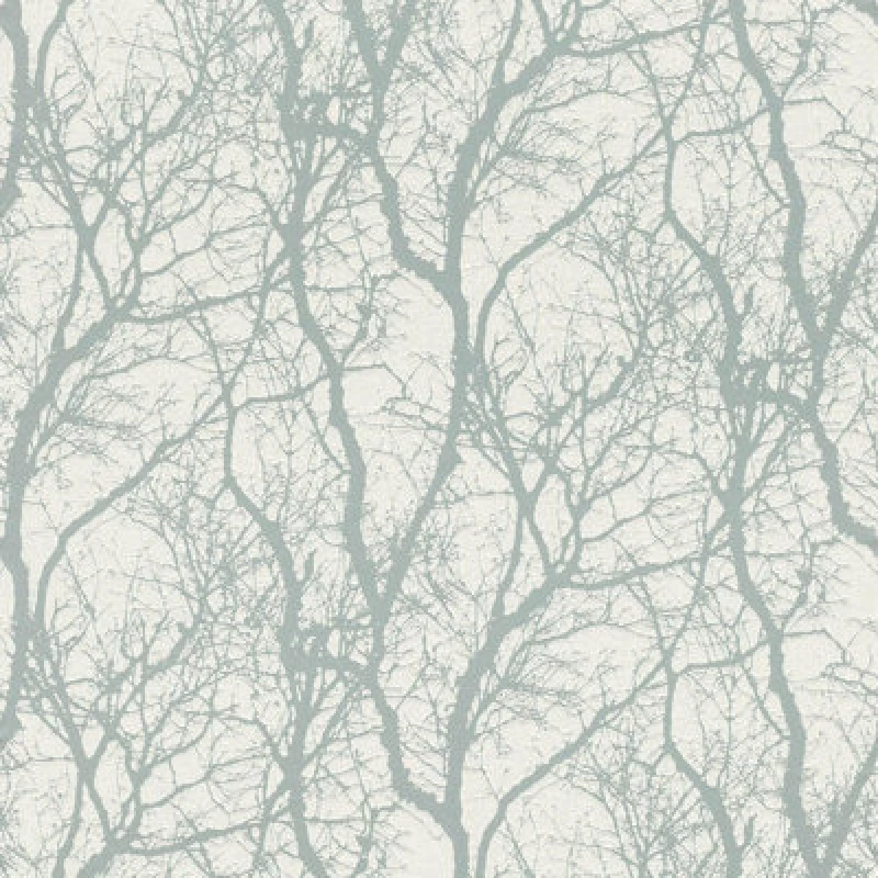 Image of Rasch Tapetenwechsel Woodland Trees Non Woven Textured Metallic Grey Wallpaper Grey