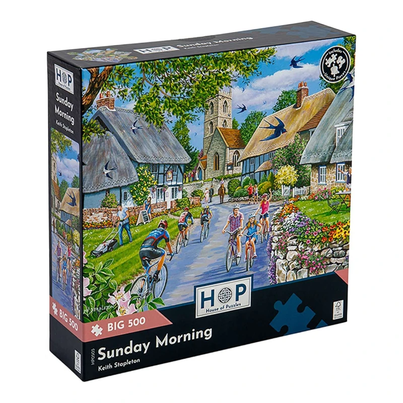 Image of The House Of Puzzles Sunday Morning, BIG 500 Piece Jigsaw Puzzle Multi unisex