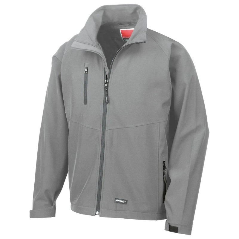 Image of Result Result Men Soft Shell Jacket in Silver Size: 3X-Large Silver XXXL Male 5063470774517