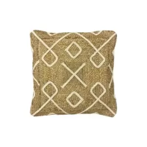 Image of Roolu Jute Braided Cushion Cover (One Size) (Natural) - Natural - Furn