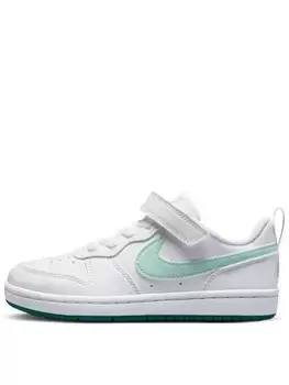 Image of Nike Younger Girls Court Borough Low Recraft Trainers, White, Size 13 Younger