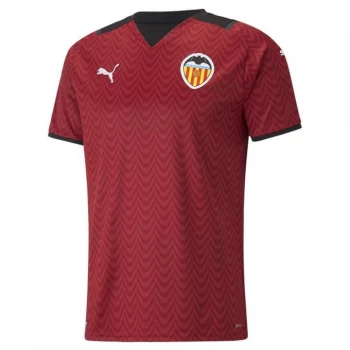 Image of Puma Valencia Away Shirt 2021 2022 - Red/Black