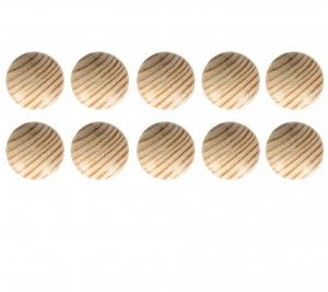 Image of Wickes Unvarnished Ring Door Knob - Beech 35mm Pack of 10