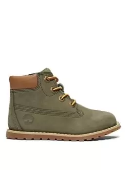 Image of Timberland POKEY PINE 6" BOOT WITH BOOT, Green, Size 6 Younger