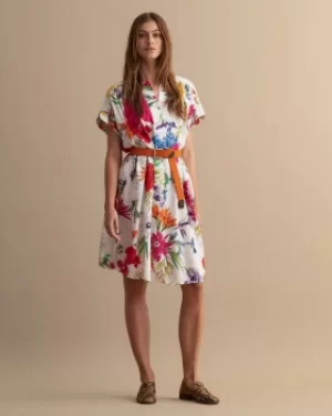 Image of GANT Humming Floral Print Popover Dress
