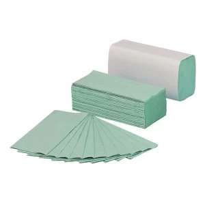 Image of 5 Star Facilities Hand Towels Z fold 250 Towels per Sleeve Green Pack 12 Sleeves