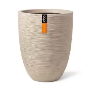 Image of Capi Europe Vase elegant low Waste Rib NL 46x58 terrazzo beige