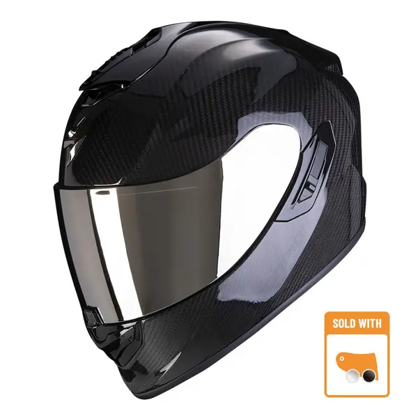 Image of Scorpion Exo-1400 Evo Carbon Air Solid Black Full Face Helmet Size XL