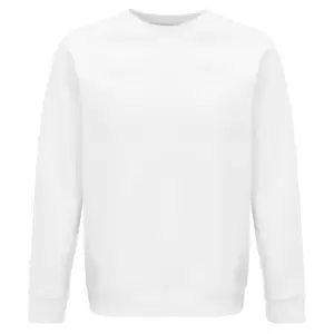 Image of SOLS Unisex Adult Space Organic Raglan Sweatshirt (M) (White)