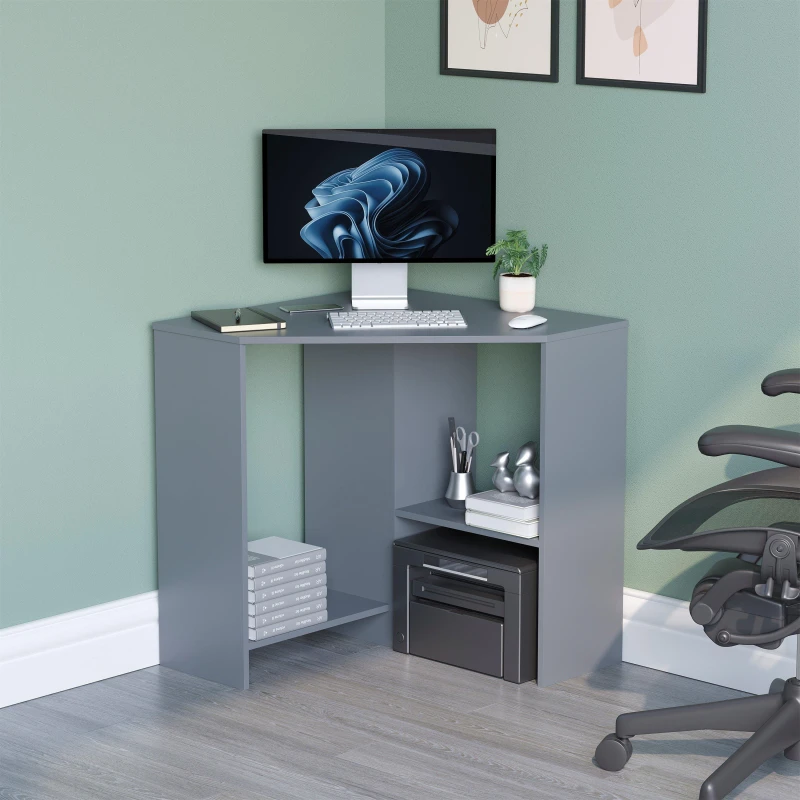 Image of Lassic Vida Designs Hetton Corner Computer Desk Grey unisex One Size