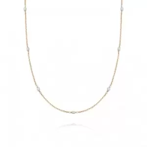 Image of Treasures Seed Pearl Chain 18ct Gold Plated Necklace TN05_GP