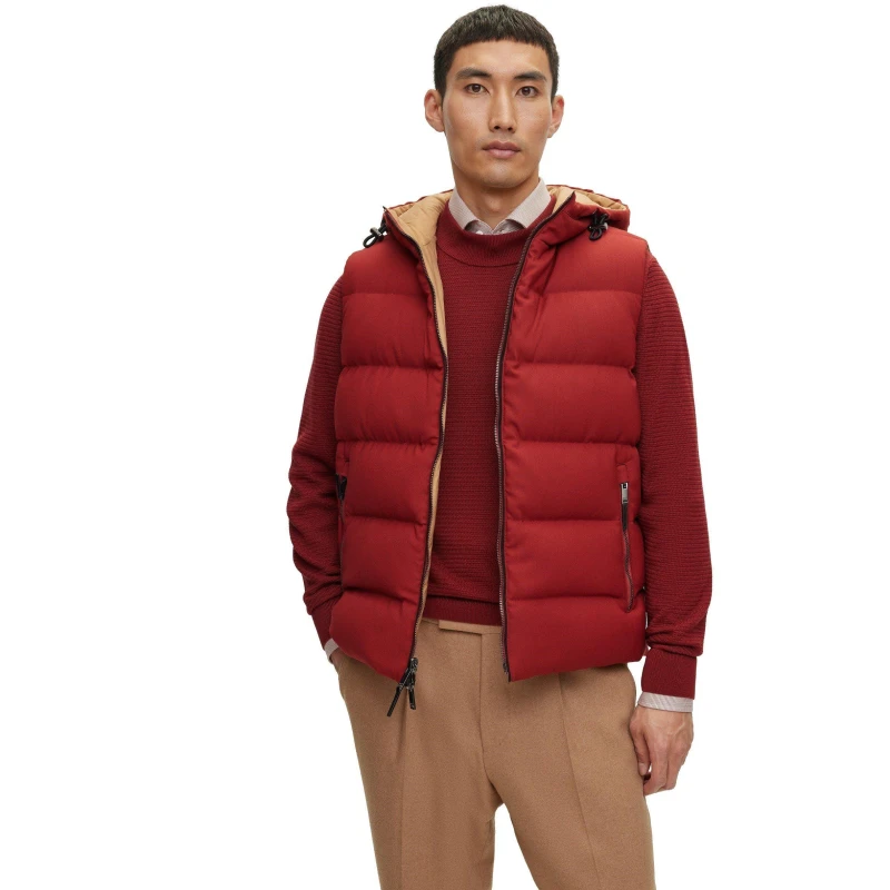 Image of Boss Mens Ciro Weather Resistant Softshell Jacket Red male 38 (48)