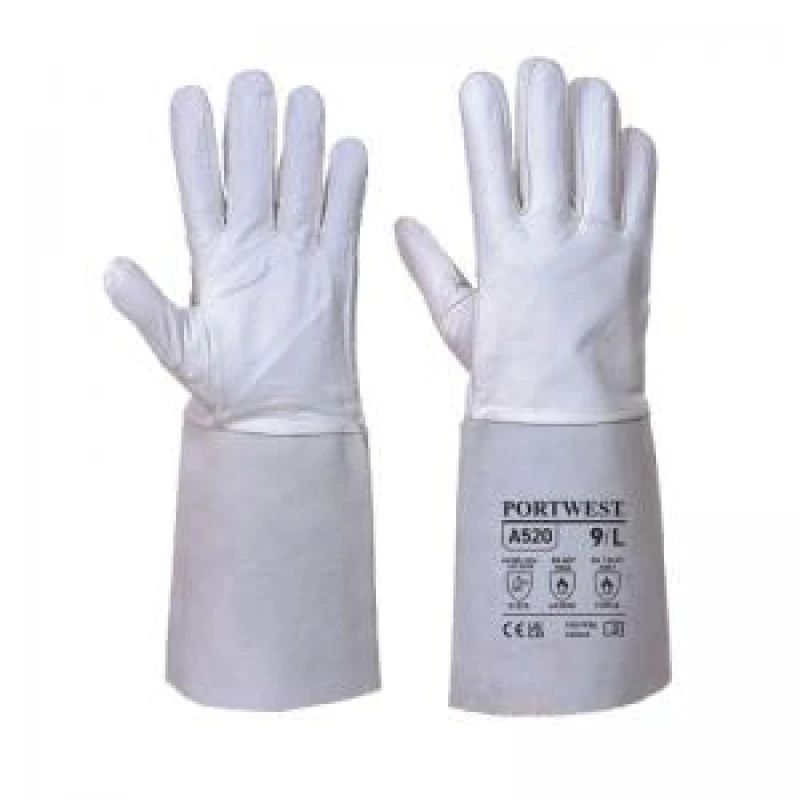 Image of Portwest Premium Tig Welding Gauntlets A520GRRL Colour: Grey