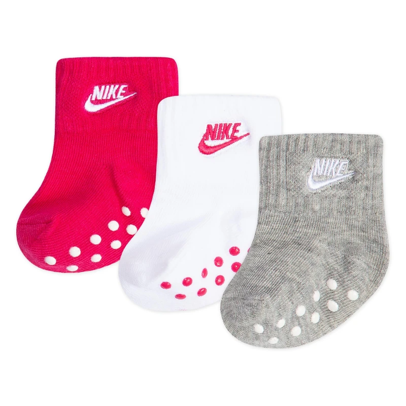 Image of Nike Grippy Sock 3pk Baby - Pink Pink C0 - C2
