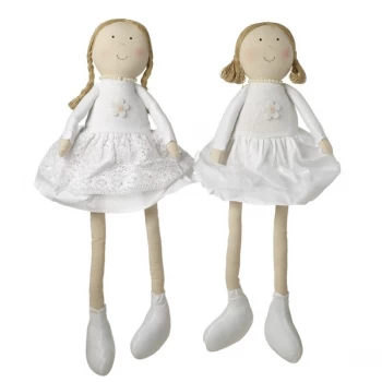 Image of Sitting White Dress Angel By Heaven Sends (One Random Supplied)