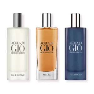 Image of Giorgio Armani Acqua di Gio Gift Set 15ml Eau de Toilette + 15ml Eau de Parfum + 15ml Profondo EDP