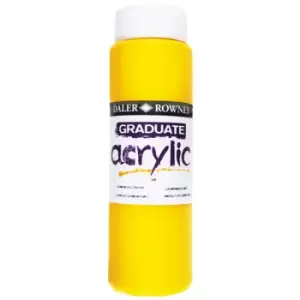 Image of Daler Rowney 123500605 Graduate Acrylic Paint 500ml Cadmium Yellow Hue