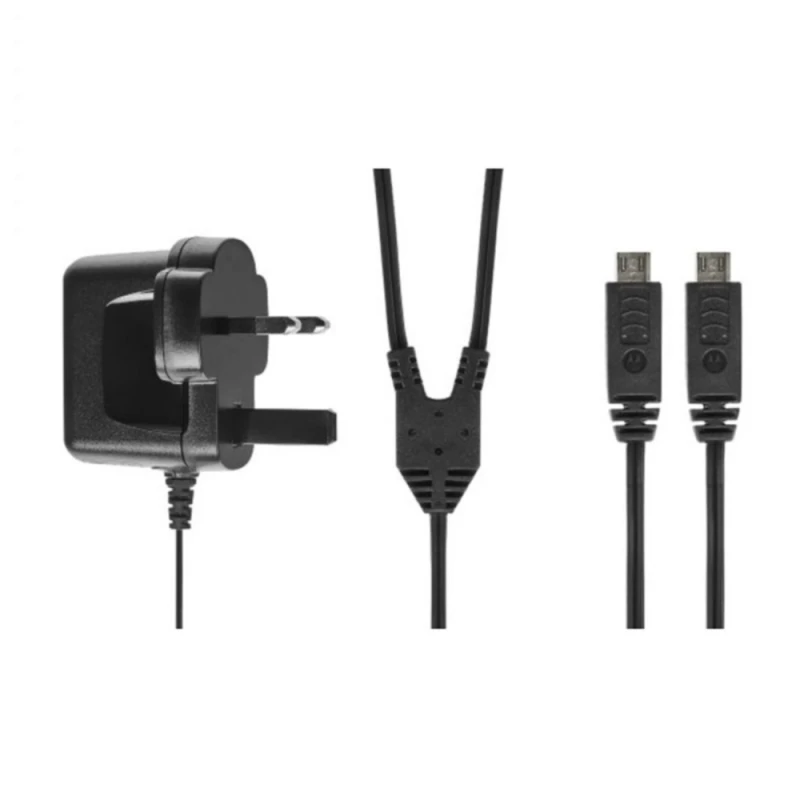 Image of Motorola Fixed Y - Cable Twin Micro USB Charger UK Plug