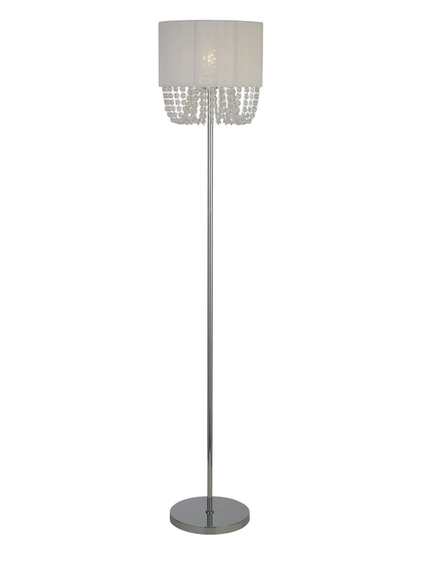 Image of Lighting Collection Shade Droplet Floor Lamp White Table Lamp White Unisex