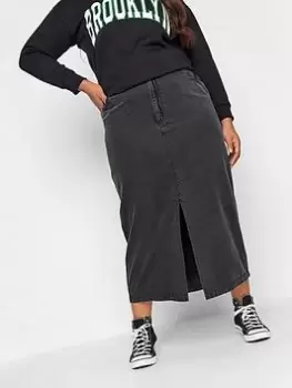 Image of Yours Acid Wash Skirt Black, Size 26-28, Women