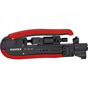 Image of Knipex 97 40 20 SB Crimping tools Suitable for F connectors, BNC connectors, PCA connectors RG59, RG6, RG11