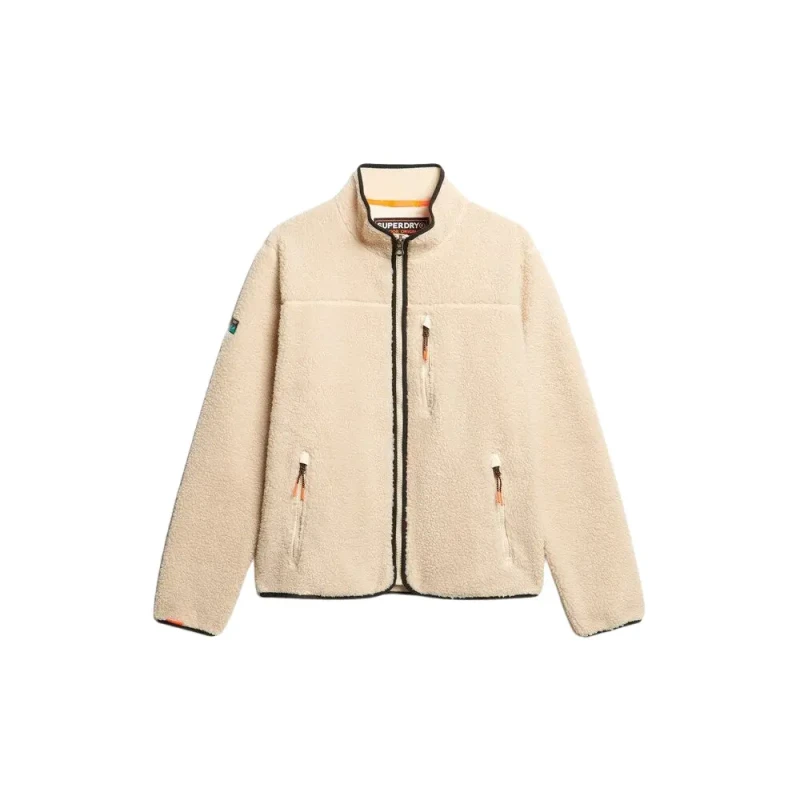 Image of Superdry Full Zip Fleece Superdry Outdoor Beige Male XL