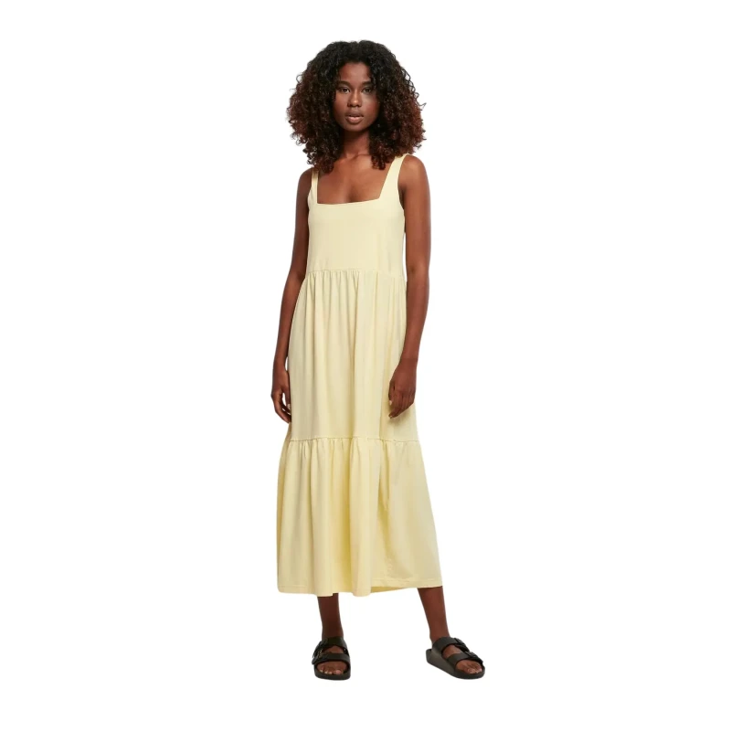 Image of Urban Classics Summer dress 7/8 large size woman Urban Classics Valance Jaune Female 4XL