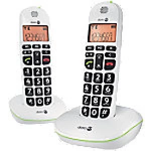 Image of Doro Telephone 100 W White 2 Pieces