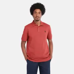 Image of Timberland Millers River Pique Polo Shirt For Men In Red Red, Size S