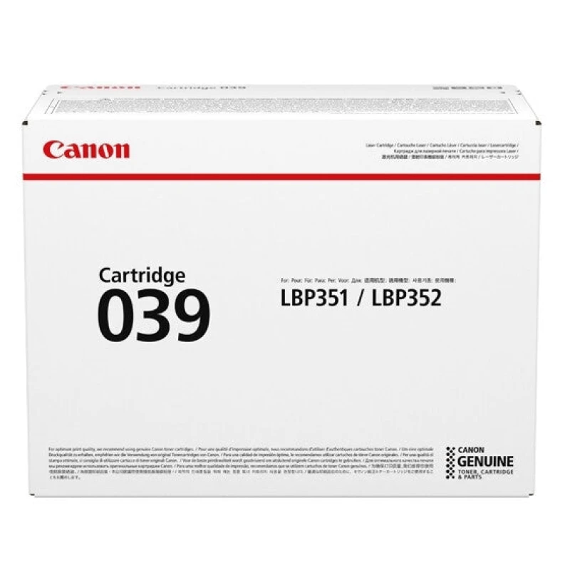 Image of Canon 039 Black Toner Cartridge - 0287C001 (Original)