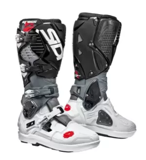 Image of Sidi Crossfire 3 SRS White Grey Black Motorcycle Boots 40