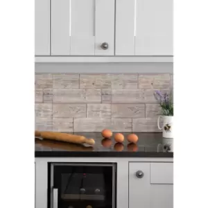 Image of DC Fix Pack of 6 Rustic Oak Self Adhesive Waterproof Vinyl Wall Tiles