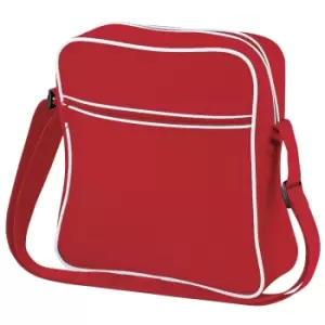 Image of Bagbase Retro Flight / Travel Bag (7 Litres) (One Size) (Classic Red/White)
