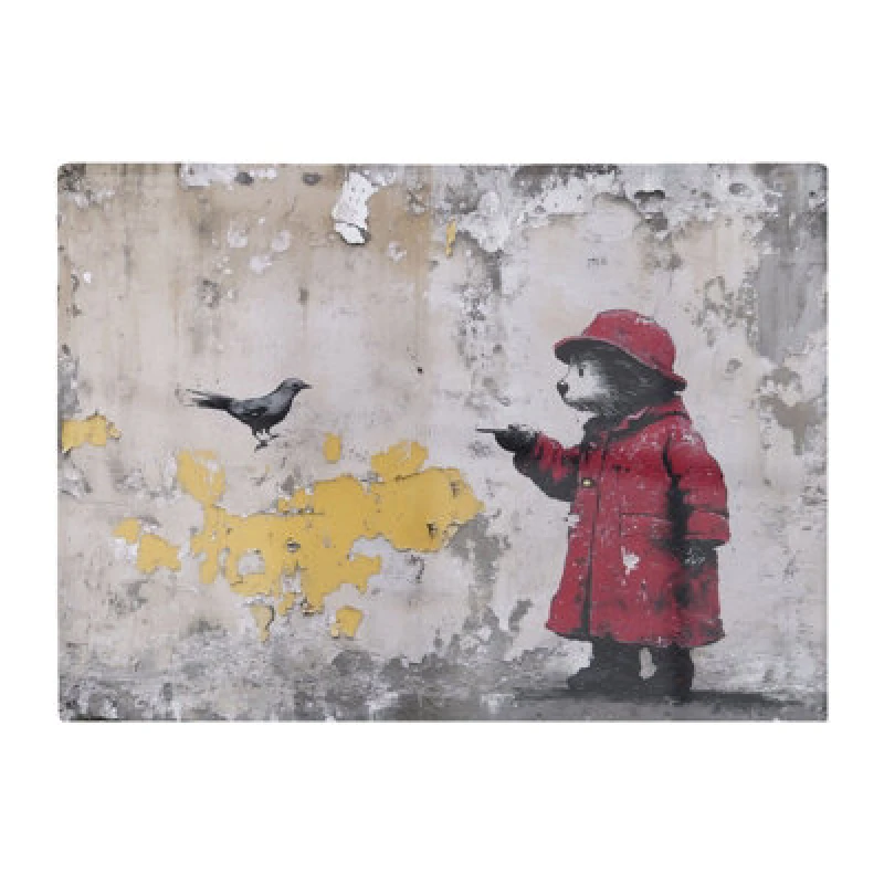 Image of Warren Reed Designer Banksy Inspired Bear Chopping Board