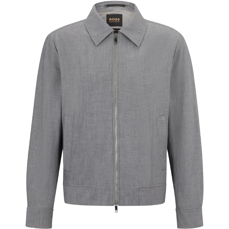 Image of Boss Mens T Heston Wing Softshell Jacket Silver male 34 (44)