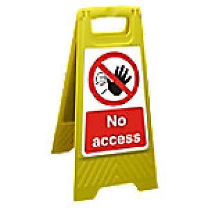 Image of Floor Sign No Access Polypropylene 60 x 30 cm