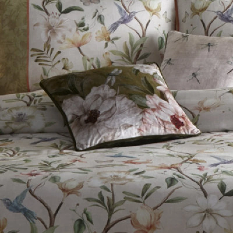 Image of Appletree Fiorella Floral Velvet Filled Cushion