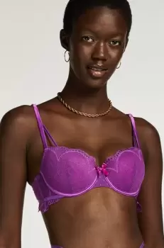 Image of Hunkemoller Fleur Padded Underwired Bra Nyakim Purple