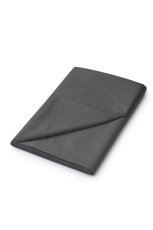 Image of Helena Springfield Helena Springfield 'Plain Dye' Polycotton Flat Sheet in Charcoal Size: Double Flat Charcoal Double Flat Unisex 5016709483346