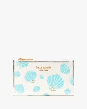 Image of Kate Spade Morgan Seashell Embossed Small Slim Bifold Wallet, Multi, One Size