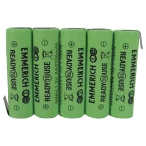 Image of Emmerich 255070 NiMH AA 6V 2200mAh ZLF 5-Cell Ready To Use Battery...