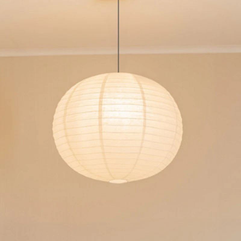 Image of VALUELIGHTS Isla White Paper Globe Ball Dome Easy Fit Ceiling 60cm Lamp Shade with LED Bulb B5971