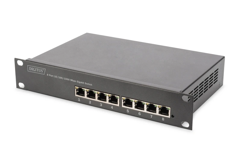 Image of Digitus 10" Gigabit 8-Port L2 Managed PoE+ Switch