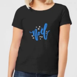 Image of Noel Snowflakes Womens T-Shirt - Black - 5XL