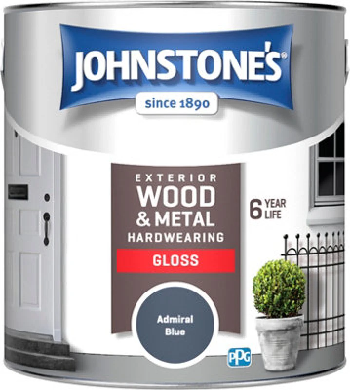 Image of Johnstone's Exterior Gloss Paint, 2.5L, Admiral Blue