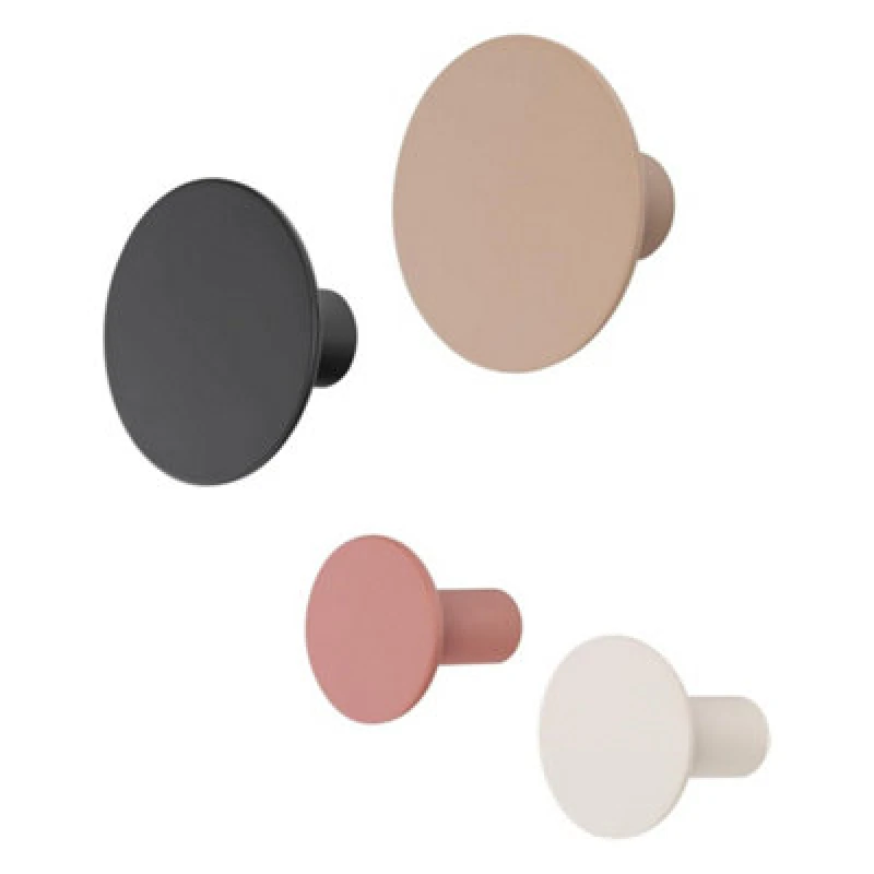 Image of Blomus Ponto Set Of 4 Round Wall Hooks - Multicoloured