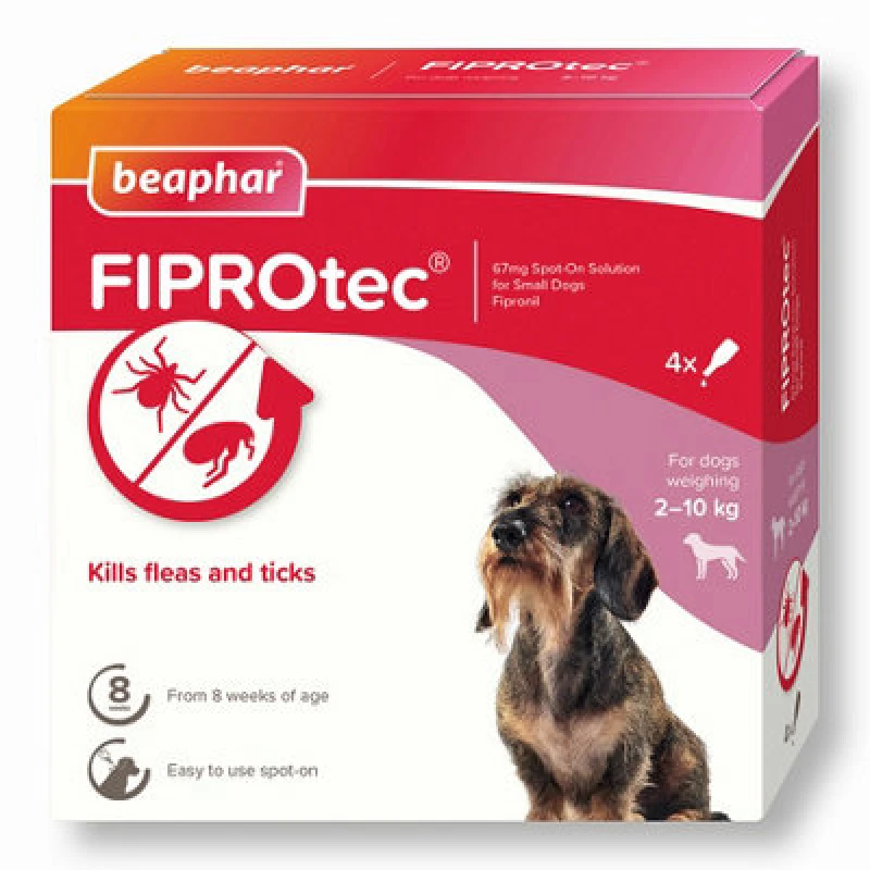 Image of Beaphar Fiprotec Spot On Small Dog 4 Pipette