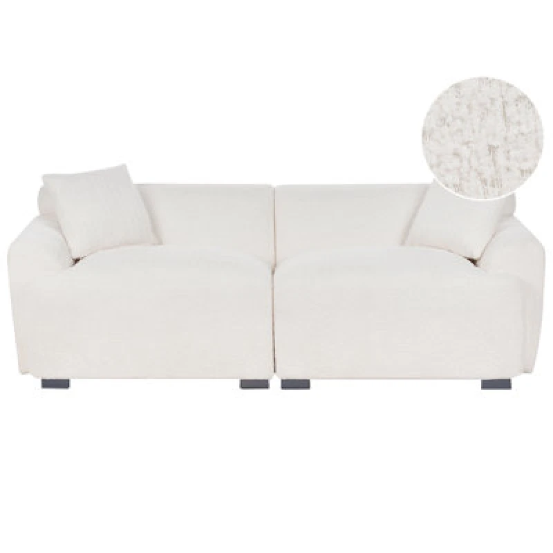 Image of Beliani Sofa 3 Seater Korio Boucle Off-White